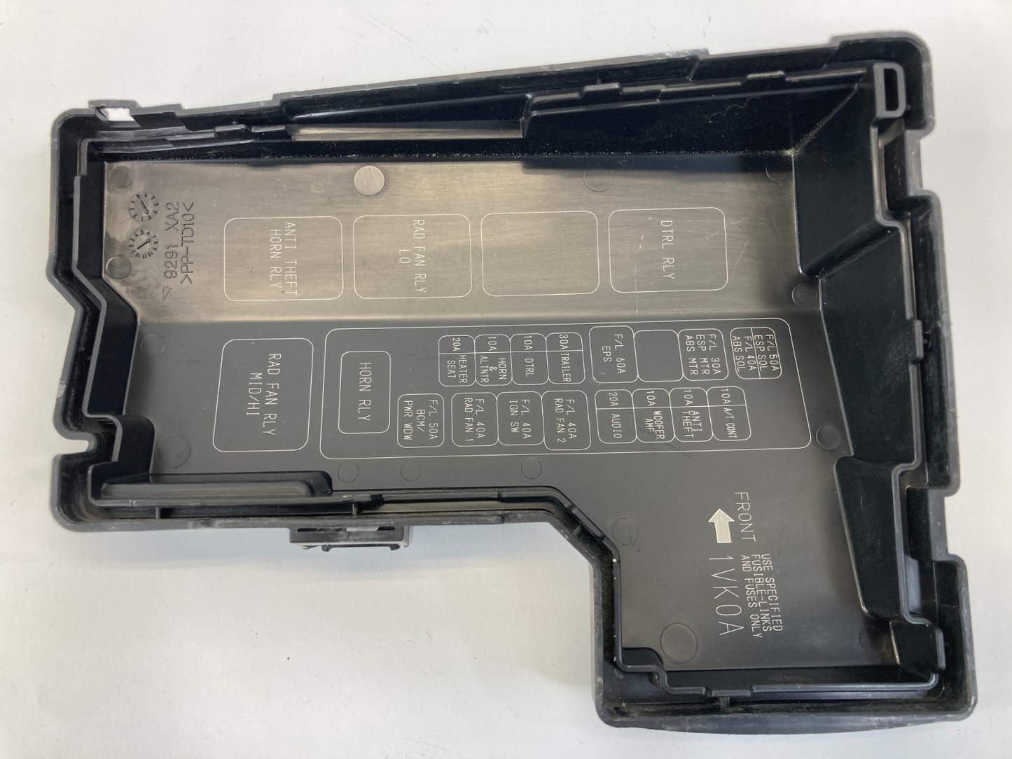 2011 11 Nissan Rogue Upper Fuse Box Relay Box Cover Lid Trim Panel 9291-XA2 OEM