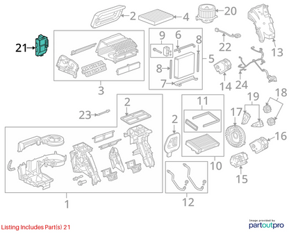 2013-2016 BUICK REGAL A/C HEATER BLOWER MOTOR RESISTOR CONTROL MODULE 13349361
