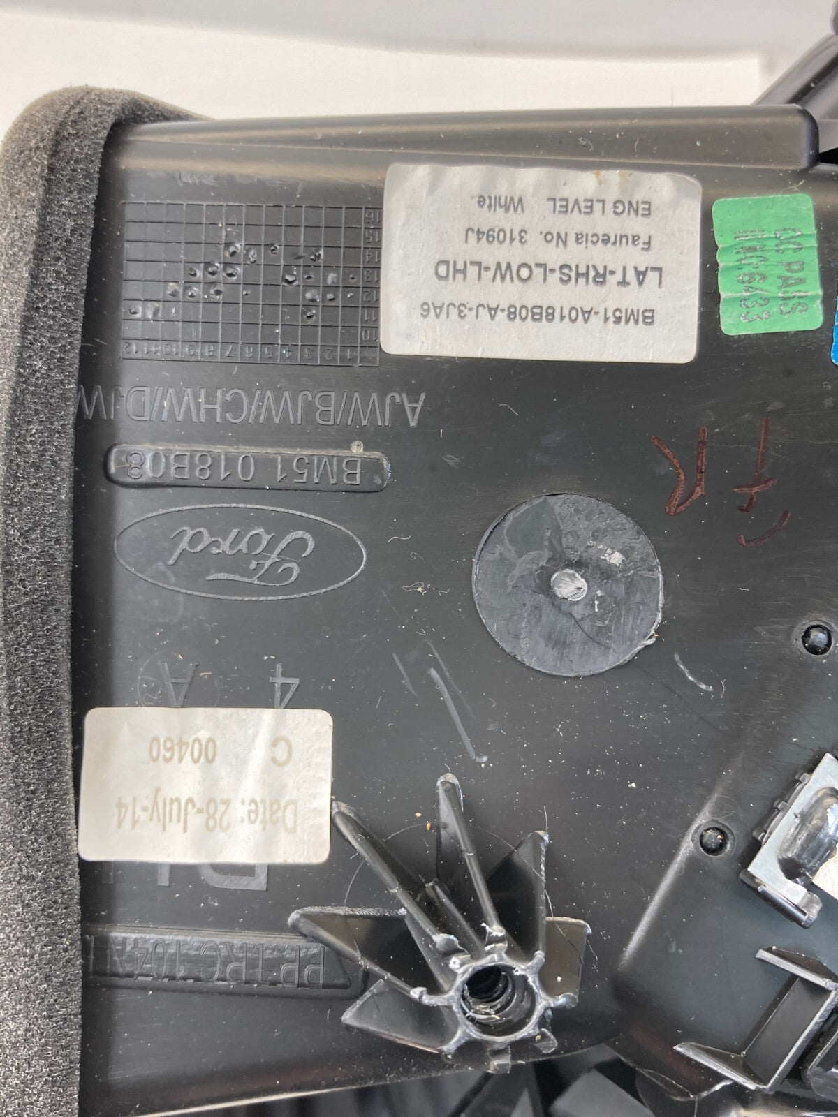 2012-2018 Ford Focus Dash Right Passenger A/C Air Vent Grille Outlet Duct OEM