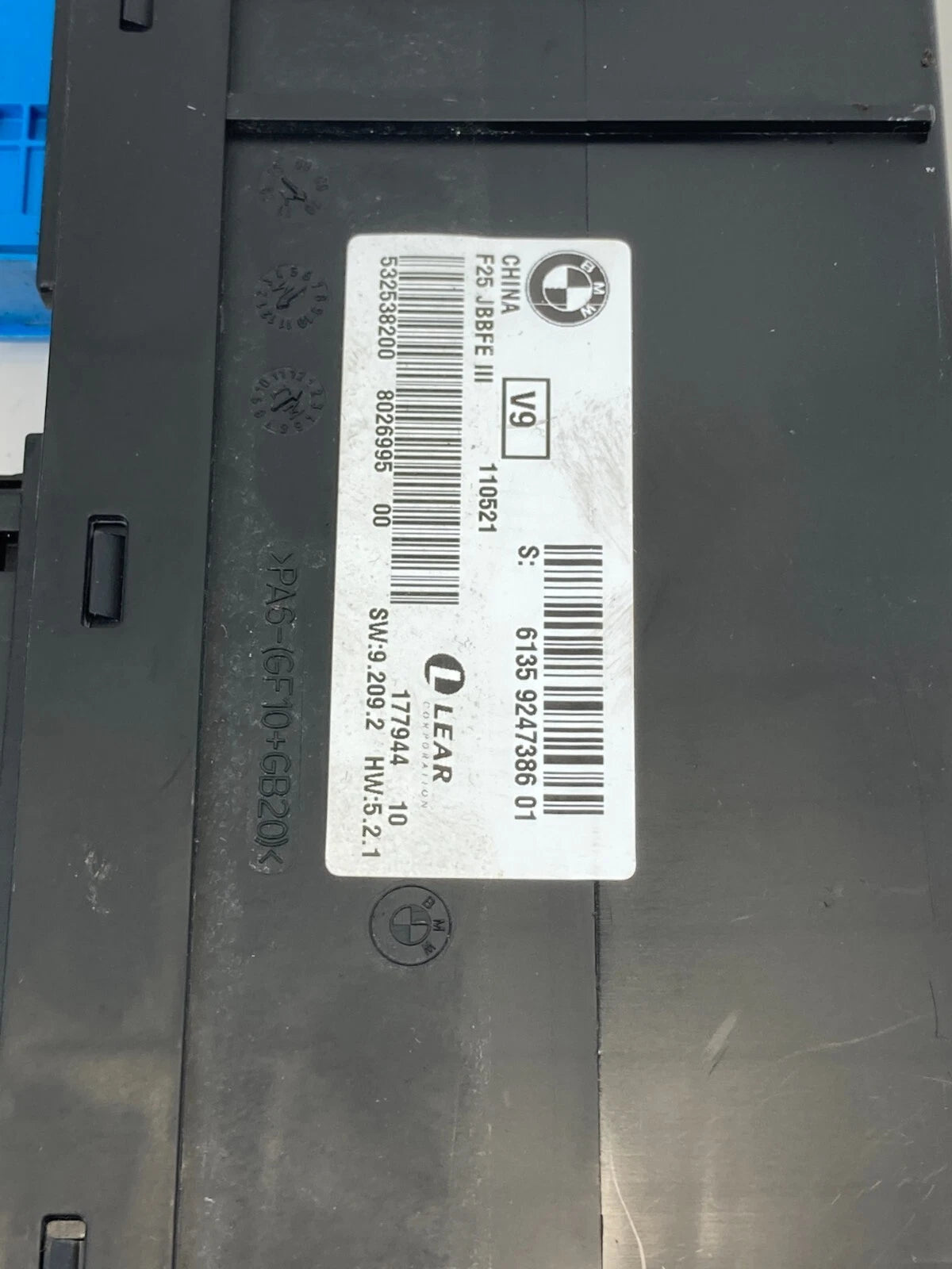 2011-2017 BMW X3 JUNCTION BOX CONTROL MODULE BCM JUNCTION UNIT 6135924738601 OEM