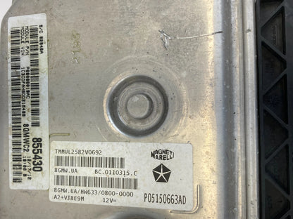 2013 DODGE DART 1.4L L4 A/T ENGINE COMPUTER CONTROL MODULE ECM ECU 05150663AD