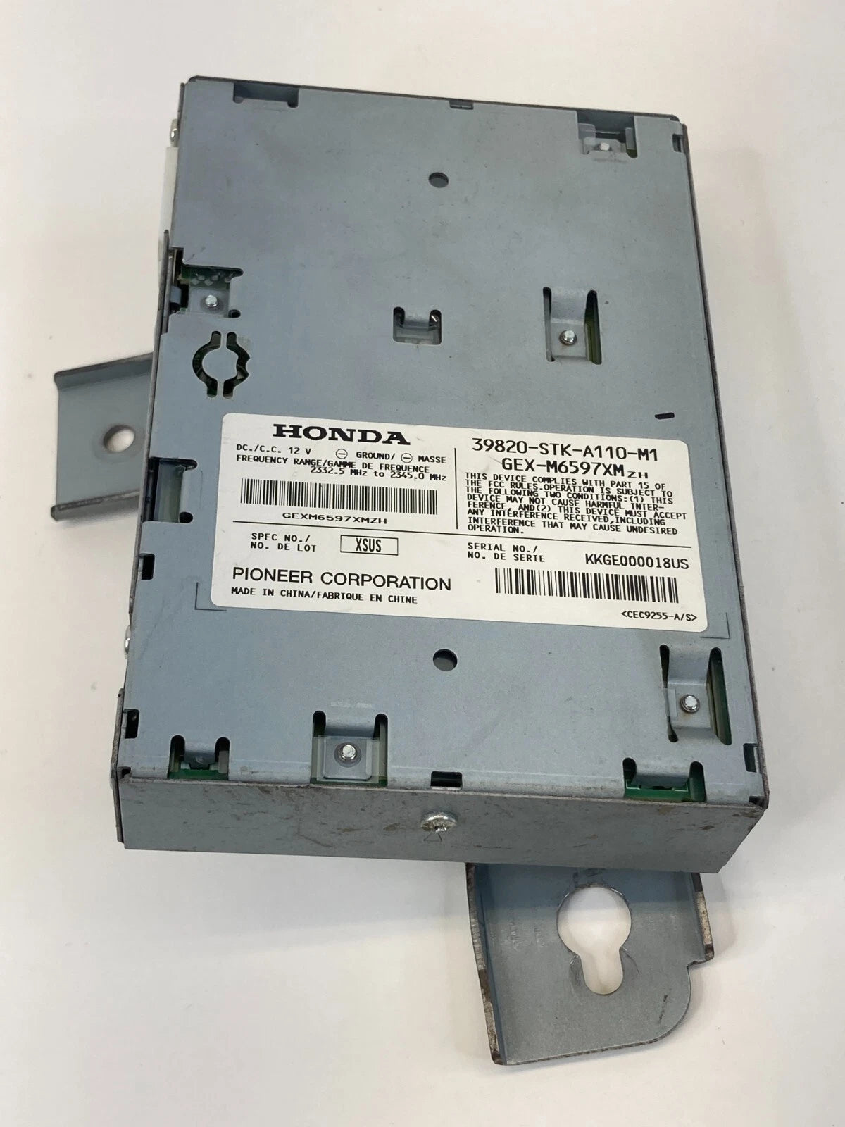 2010-2012 ACURA RDX RADIO SATELLITE CONTROL MODULE UNIT 39820-STK-A110 OEM