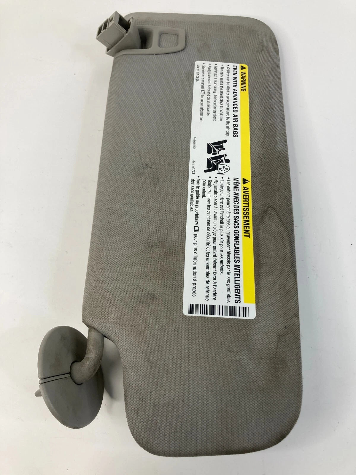 2008-2012 CHEVROLET MALIBU PASSENGER SIDE SUNVISOR RIGHT SUN VISOR SHADE