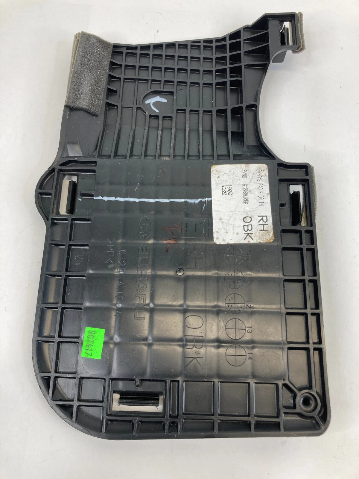 11-14 SUBARU OUTBACK FRONT RIGHT INTERIOR LOWER DOOR ACCESS COVER 61208AJ06A OEM