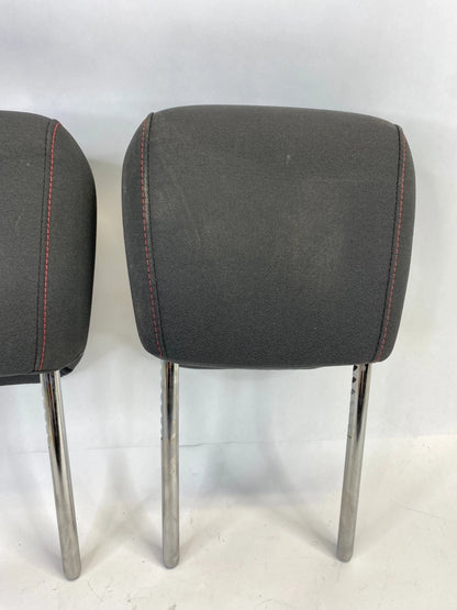 2010-2017 CHEVROLET EQUINOX PAIR CLOTH SEAT HEADRESTS RED STITCH FR OEM FACTORY