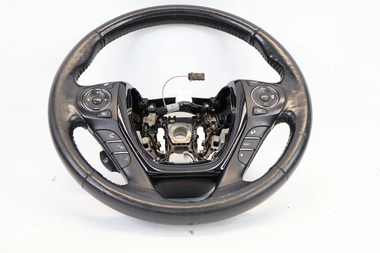 2016-2018 HONDA PILOT BLACK LEATHER STEERING WHEEL W/ SWITCHES OEM