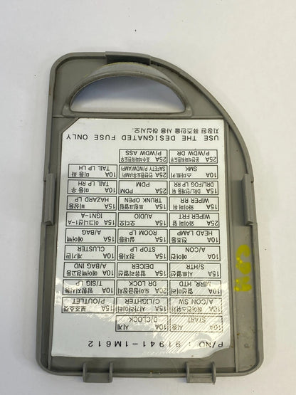 2010-2013 KIA FORTE INTERIOR DASH FUSE BOX COVER LID CAP 84786-1M110 OEM FACTORY