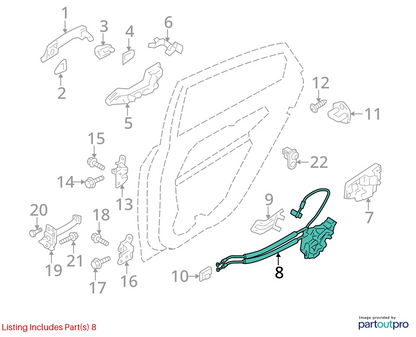 2011-2015 HYUNDAI SONATA REAR LEFT DOOR LOCK ACTUATOR LATCH 81410-3S000 OEM
