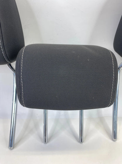 12-14 FORD FOCUS SEDAN REAR SEAT HEADREST SET LEFT RIGHT MIDDLE 3PC BLACK OEM