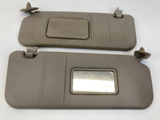 2005-2008 TOYOTA COROLLA LEFT & RIGHT SIDE SUNVISOR SHADE PAIR SET W/ MIRROR