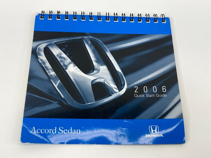 2006 Honda Accord Sedan Owners Owner's Manual Warranties Quick Start Guide OEM