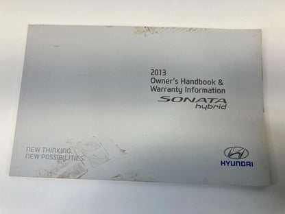 2013 HYUNDAI SONATA HYBRID OWNER'S MANUAL INFORMATION GUIDE HANDBOOK SET W/ CASE