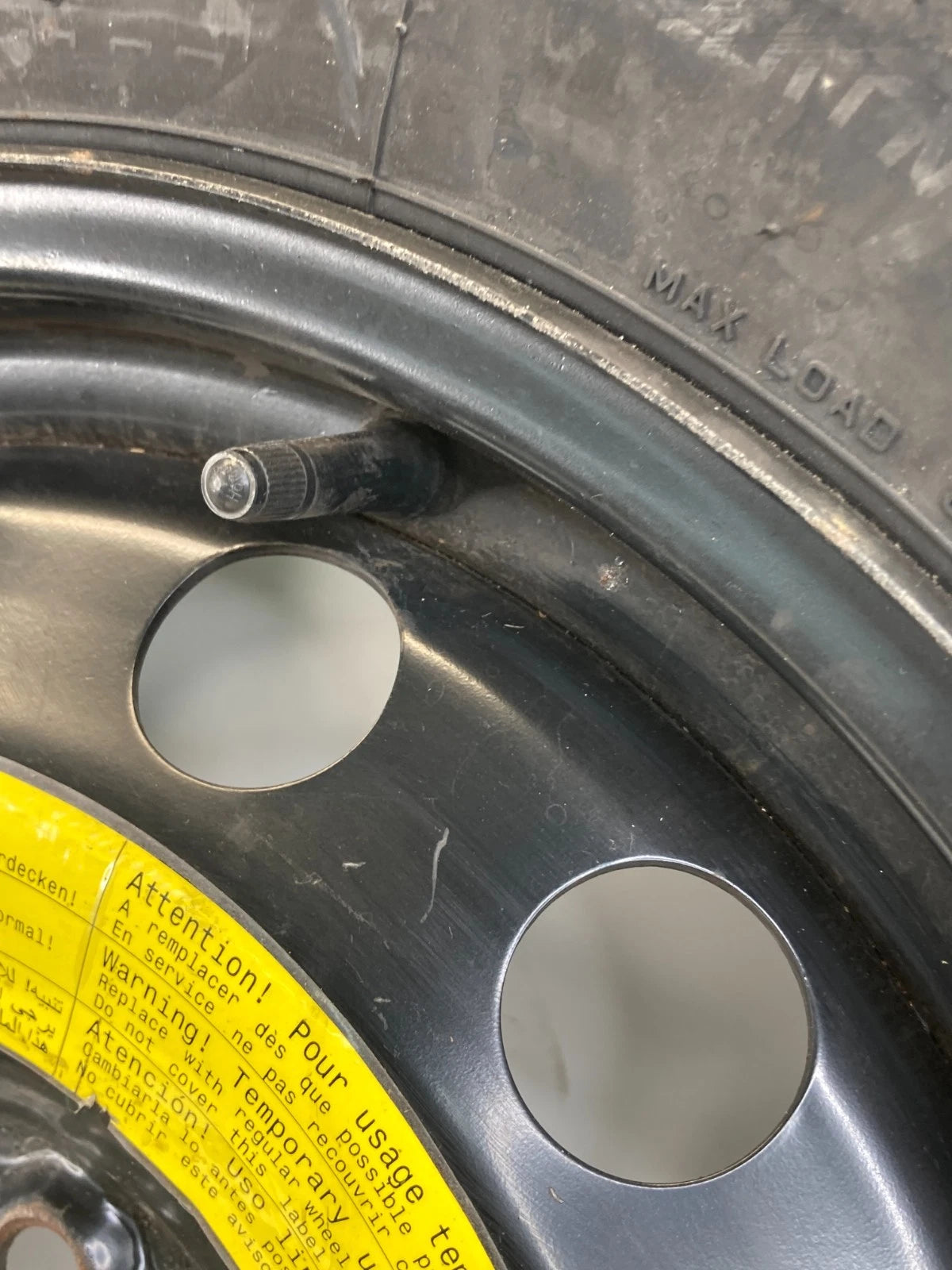 12-15 VOLKSWAGEN PASSAT EMERGENCY SPARE TIRE WHEEL COMPACT DONUT T135/90R16 102M