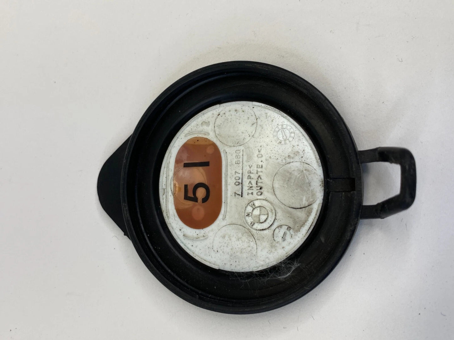06-10 BMW 550I WINDSHIELD WIPER FLUID RESERVOIR TANK CAP COVER LID 7007880 OEM