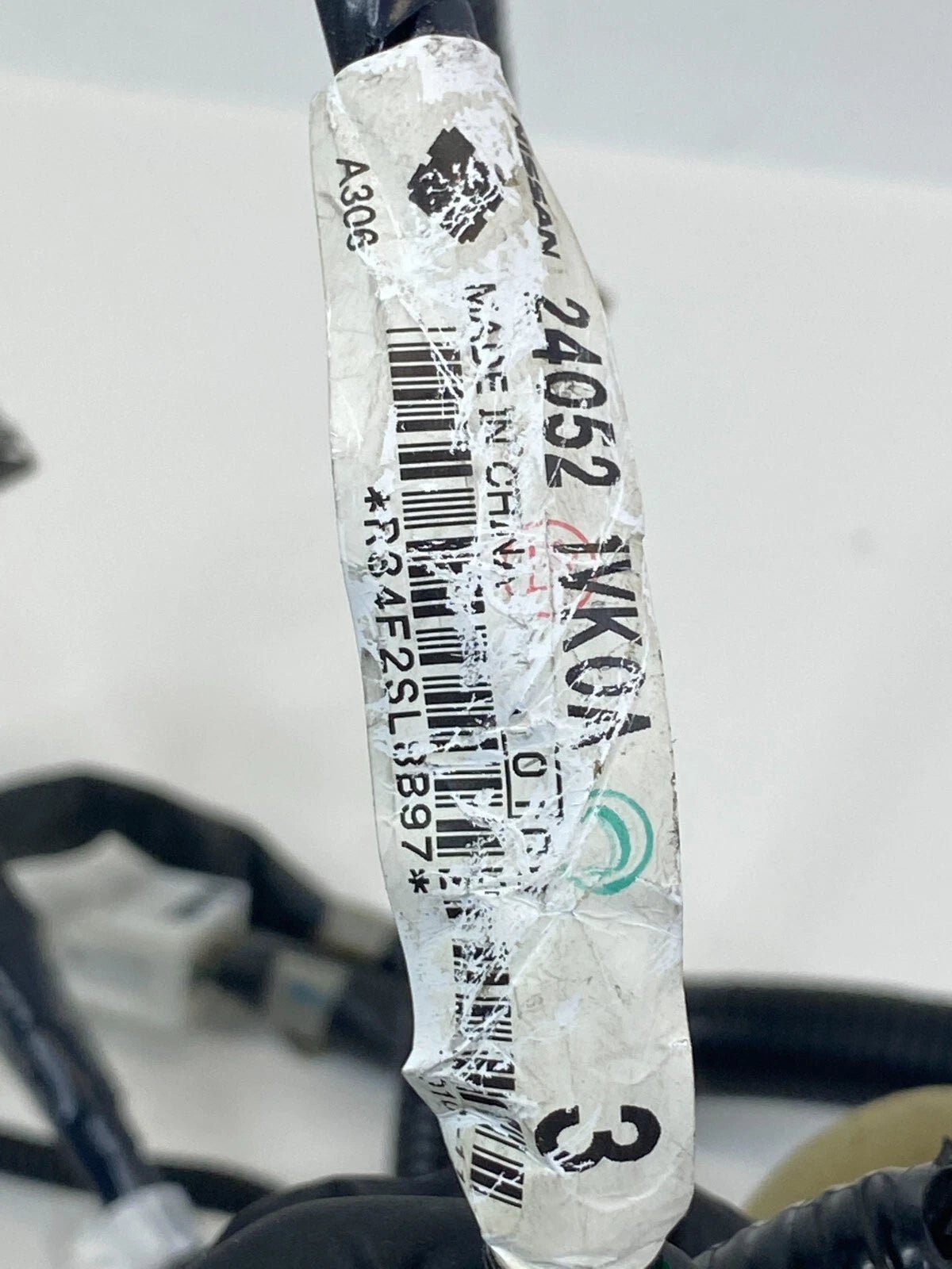 2009-2013 NISSAN ROGUE REAR TAILGATE WIRE WIRING HARNESS 24052-1VK0A OEM