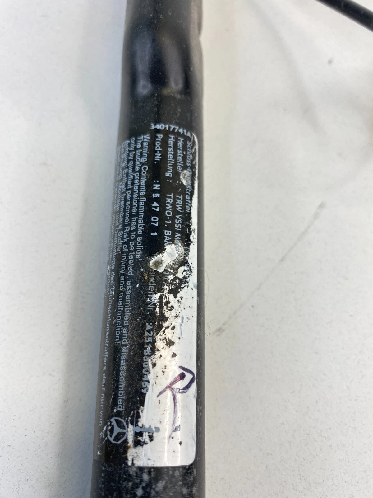 06-12 MERCEDES-BENZ R350 FRONT RIGHT PASSENGER SIDE SEAT BELT BUCKLE A2518600469