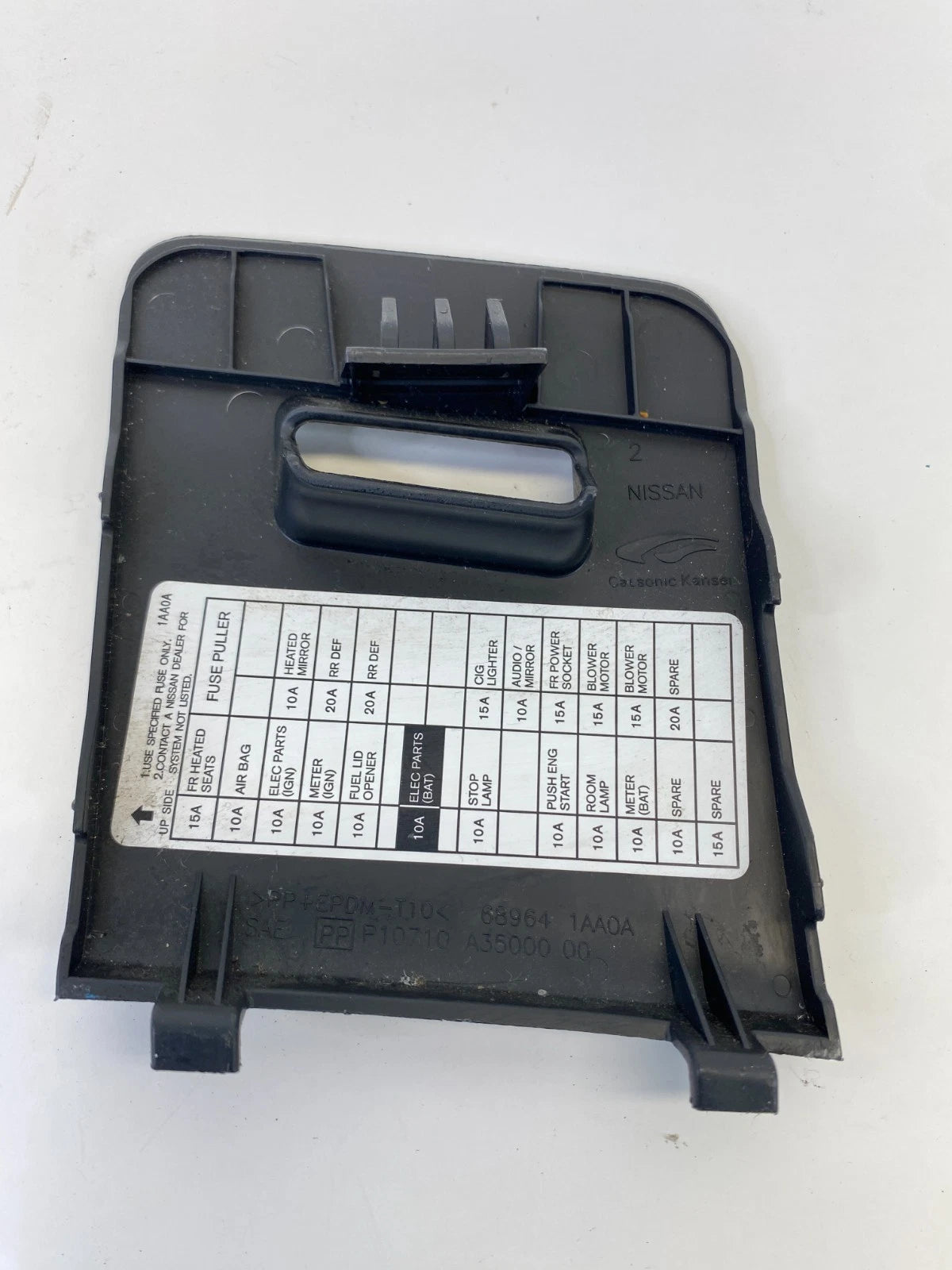 09-14 NISSAN MURANO DASH CABIN FUSE BOX FUSE BOX ACCESS TRIM 68964-1AA0A OEM