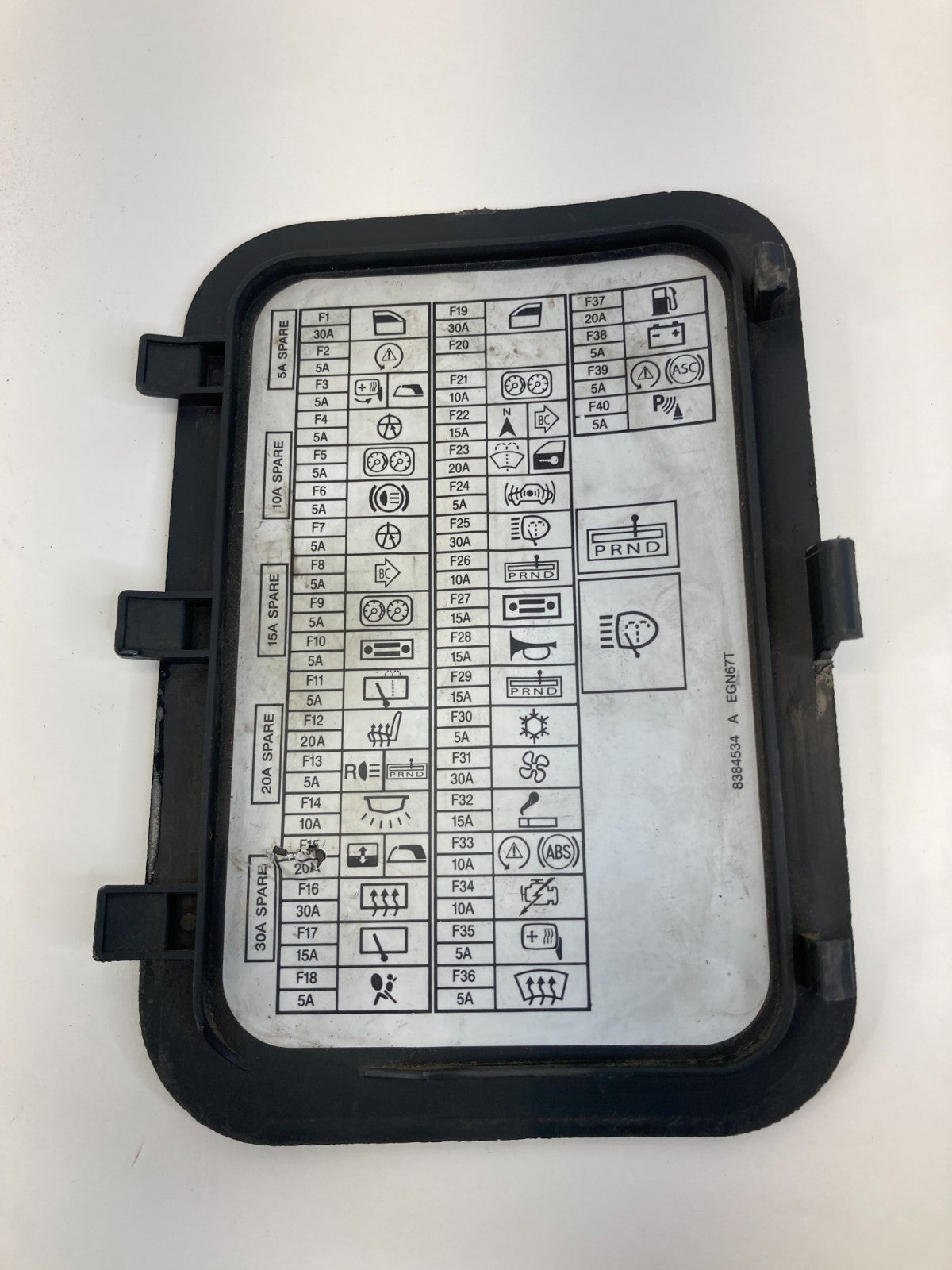 2002-2008 Mini Cooper Interior Passenger Footwell Fuse Box Lid Cover 8384534 OEM