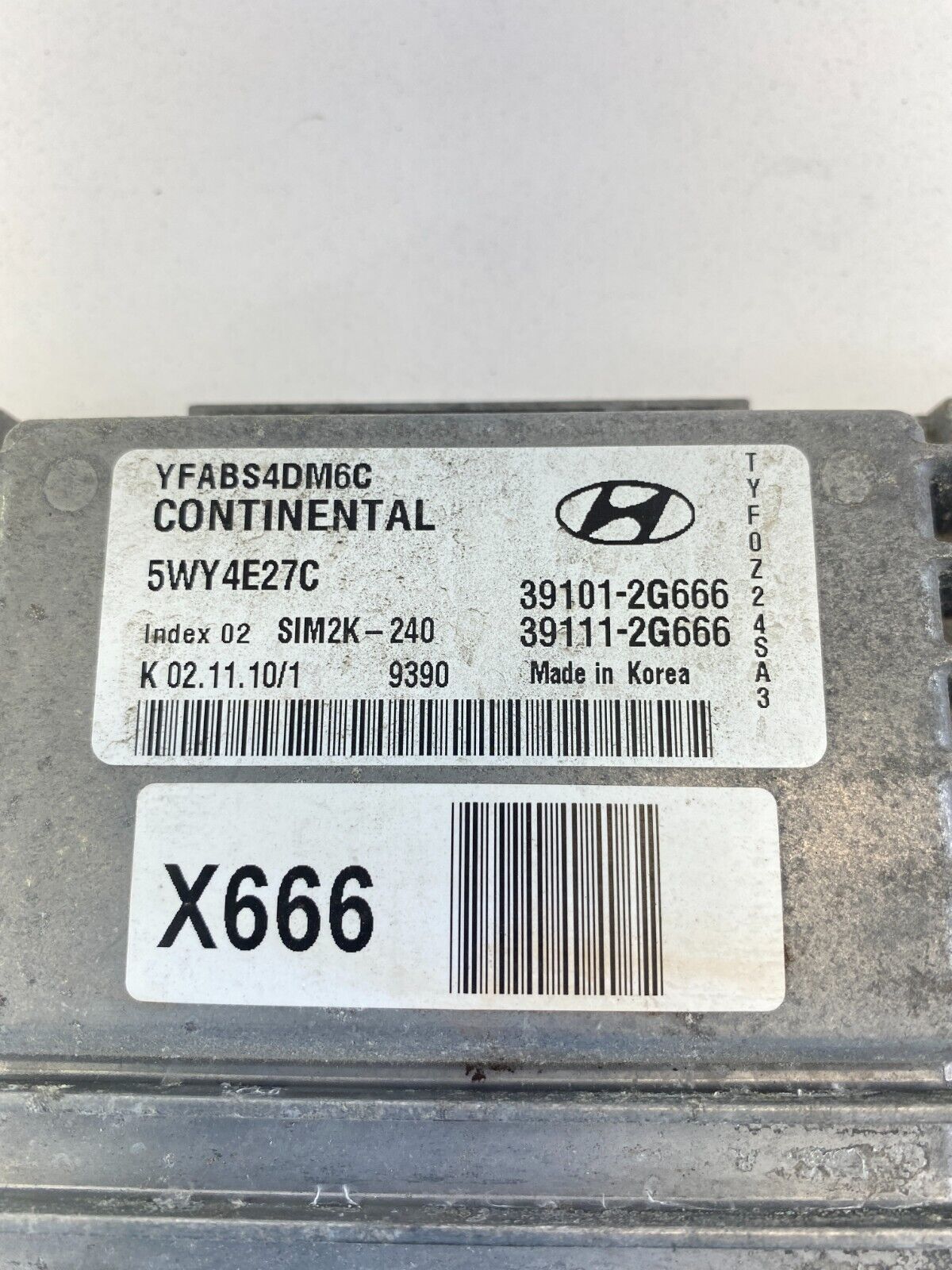 2011 Hyundai Sonata GLS 2.4L AT Engine Computer Control Module ECM 39111-2G666