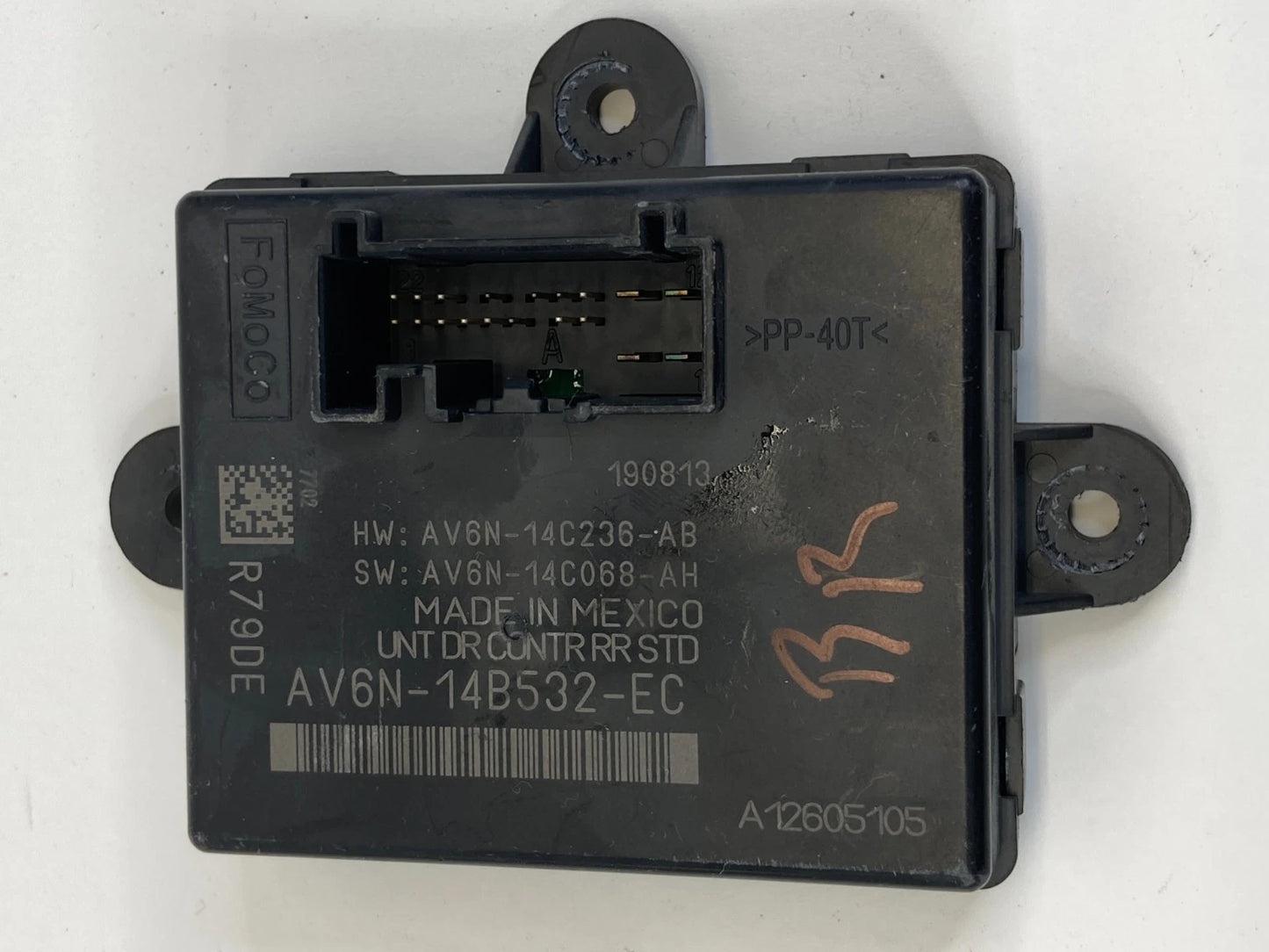 2013-2018 FORD C-MAX ENERGI REAR RH DOOR CONTROL MODULE BOARD OEM AV6N-14B532-EC