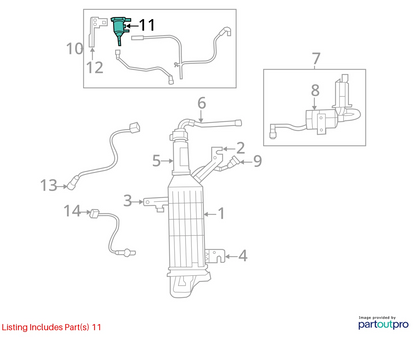 2012-2015 RAM C/V VACUUM PURGE SOLENOID FUEL VALVE VAPOR CANISTER 4891741AA OEM