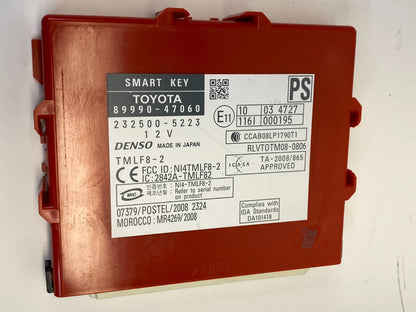2010-2012 TOYOTA PRIUS SMART KEY COMPUTER CONTROL MODULE ECU OEM 89990-47060