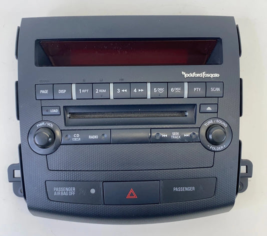 10-13 MITSUBISHI OUTLANDER RADIO DASH TRIM BEZEL ROCKFORD FOSGATE OEM 8002B234XA