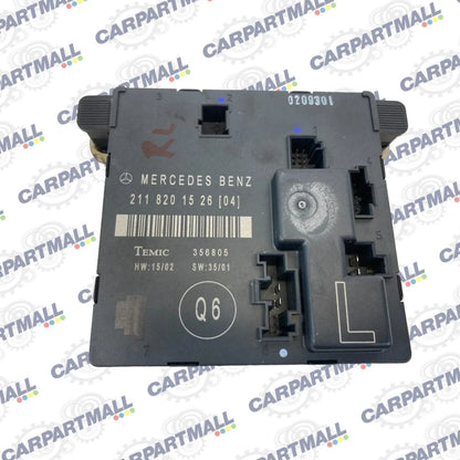 2003-2009 MERCEDES BENZ E320 SEDAN REAR LEFT SIDE DOOR CONTROL MODULE 2118201526