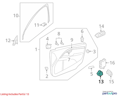 2008-2016 VOLVO XC70 FRONT RIGHT PASSENGER DOOR POWER WINDOW SWITCH 30773272 OEM
