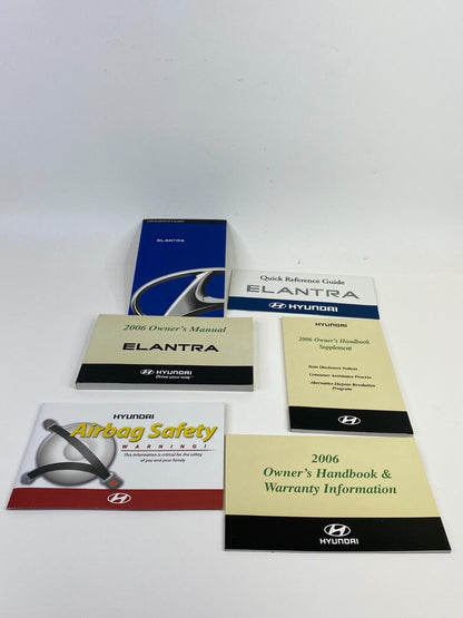 2006 06 Hyundai Elantra Owners Manual Book Information Guide w/ Case OEM