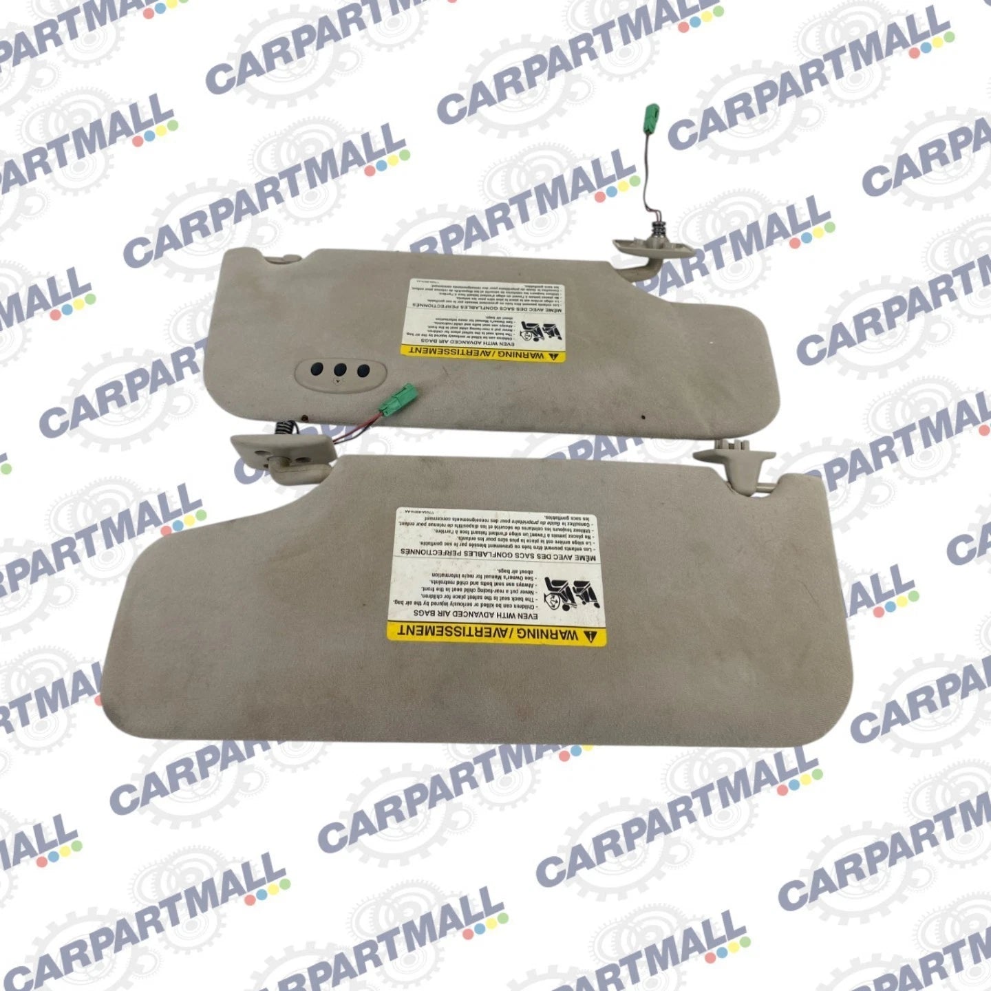 07-10 FORD EDGE FRONT LEFT RIGHT SUN VISOR SET GARAGE DOOR OPENER HOMELINK OEM