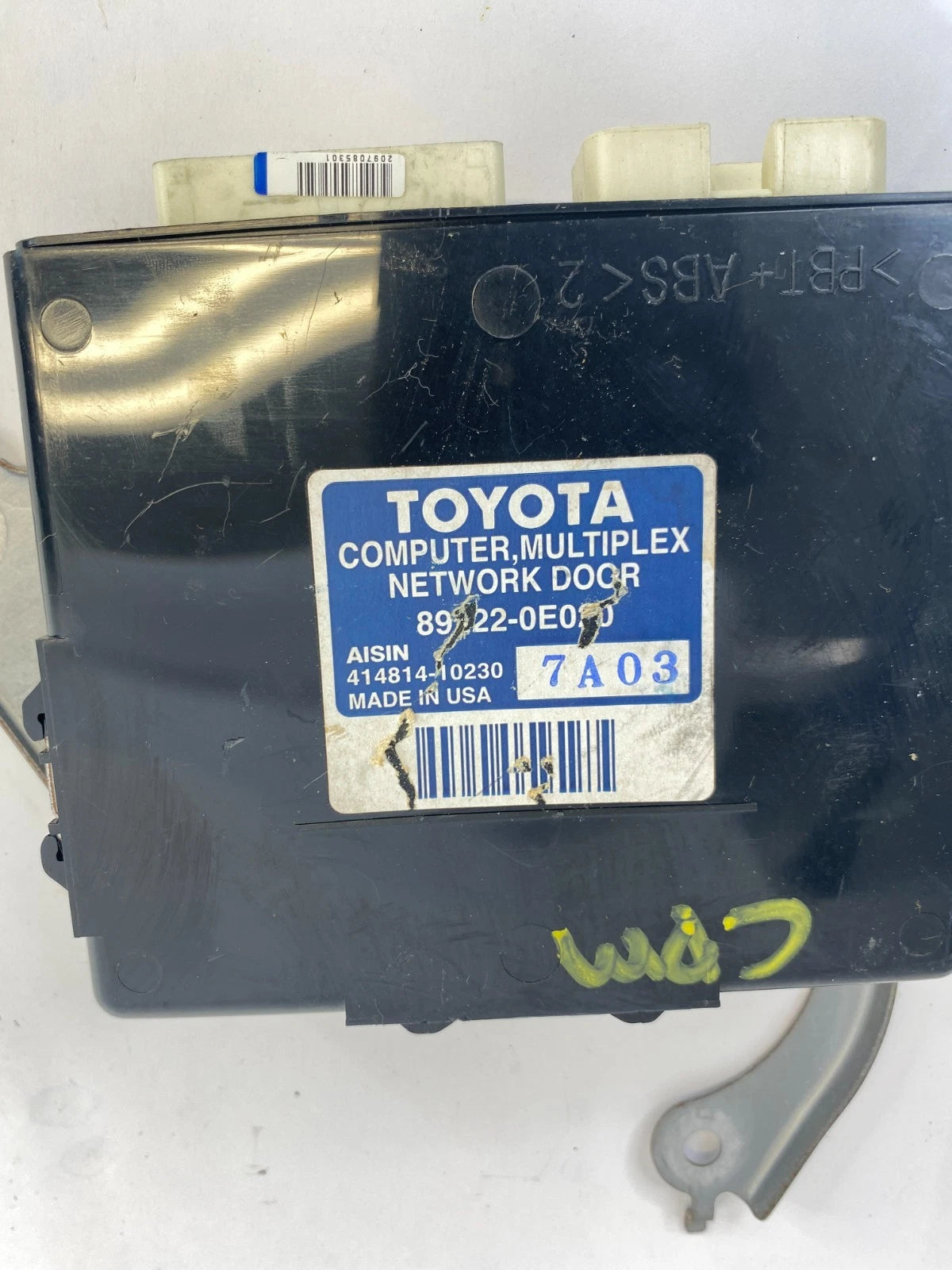 2007-2009 LEXUS RX350 3.5L MULTIPLEX NETWORK DOOR CONTROL MODULE 89222-0E020