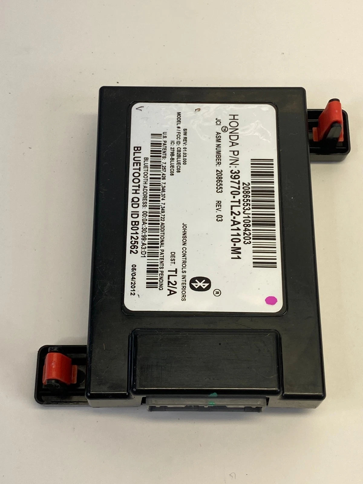 11-14 ACURA TSX HANDS FREE BLUETOOTH CONTROL MODULE COMPUTER UNIT 39770TL2A11