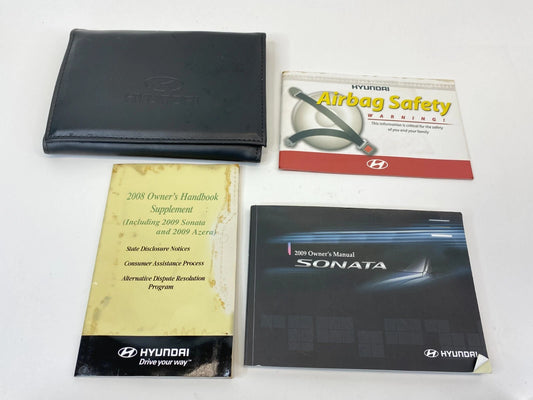 2009 09 HYNDAI SONATA OWNERS OWNER'S MANUAL HANDBOOK SUPPLEMENT SET W/ CASE OEM