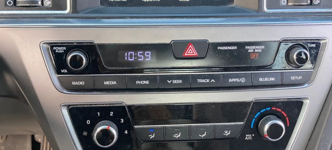 2015-2017 HYUNDAI SONATA CENTER DASH RADIO AUDIO CONTROL HAZARD PANEL BEZEL OEM