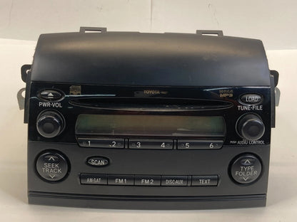 2006-2010 TOYOTA SIENNA RADIO RECEIVER AM/FM 6 DISC CHARGER CD PLAYER 8612008210