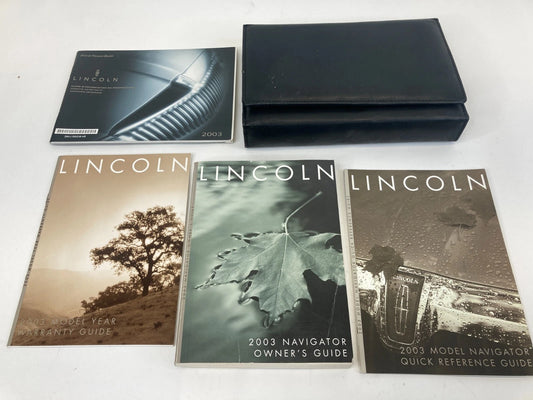 2003 LINCOLN NAVIGATOR QUICK REFERENCE MANUAL WARRANTY GUIDE SET W/ CASE OEM