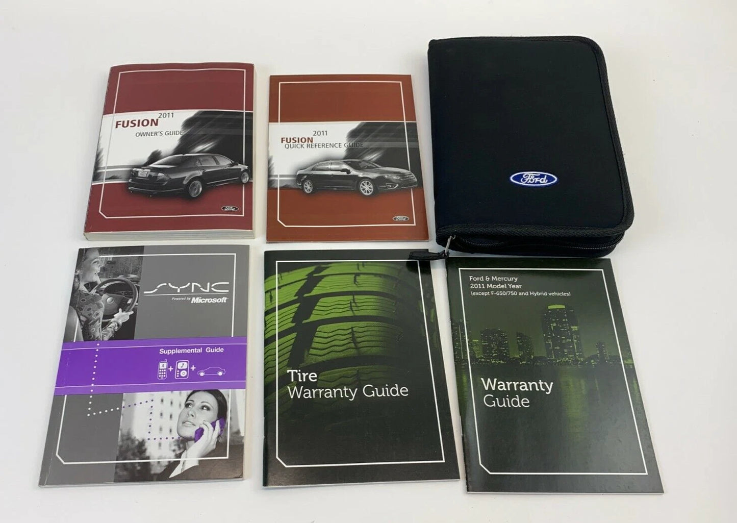 2011 11 FORD FUSION SEDAN OWNER'S MANUAL WARRANTY GUIDE BOOK W/ CASE OEM
