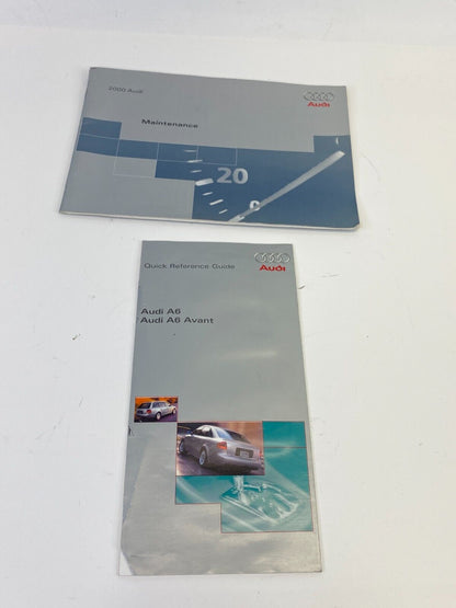 2000 Audi A6 Owners Manual Quick Reference Guide Book Set w/ Case OEM