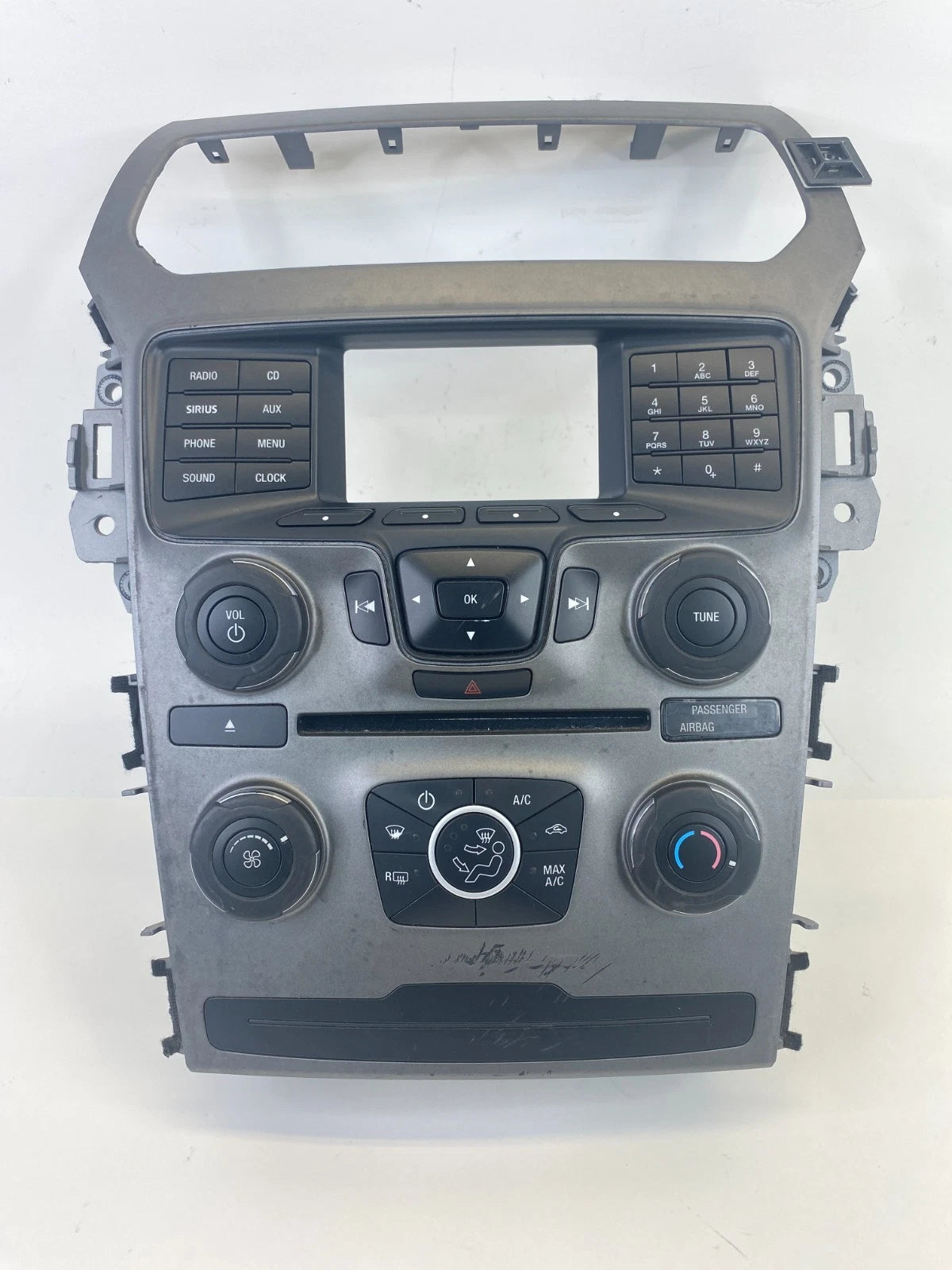 2013 FORD EXPLORER DASH CD RADIO & CLIMATE CONTROL FACEPLATE PANEL TRIM BEZEL