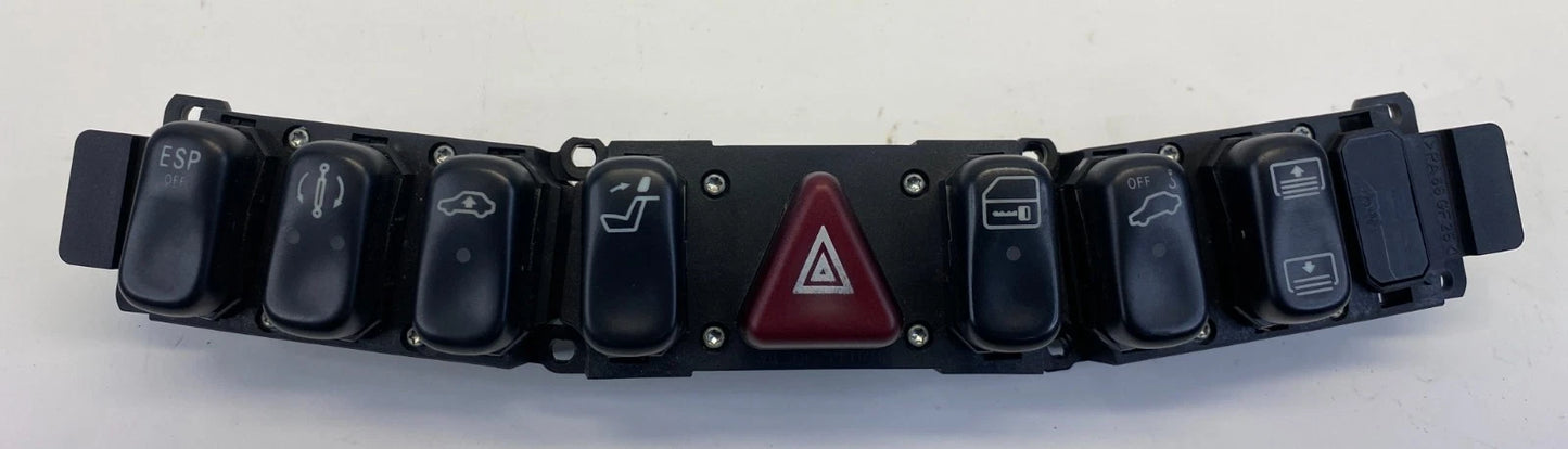 2000-2002 MERCEDES-BENZ S430 DASH PANEL CONTROL HAZARD ESP DOOR LOCK SWITCHES