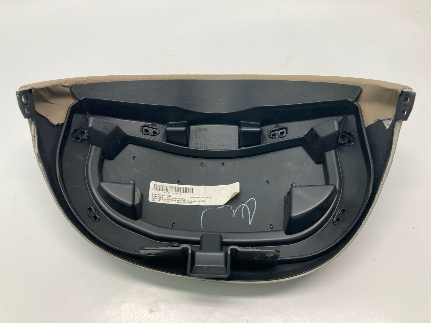 2008-2012 Chevrolet Malibu Dash Instrument Cluster Speedometer Hood Shade Assy