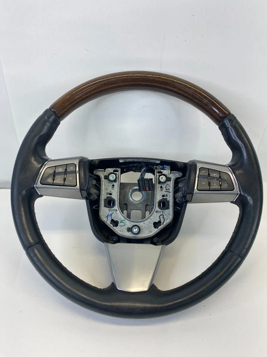 2011 CADILLAC SRX STEERING WHEEL WITH CONTROLS WOOD BLACK LEATHER 20981140 OEM