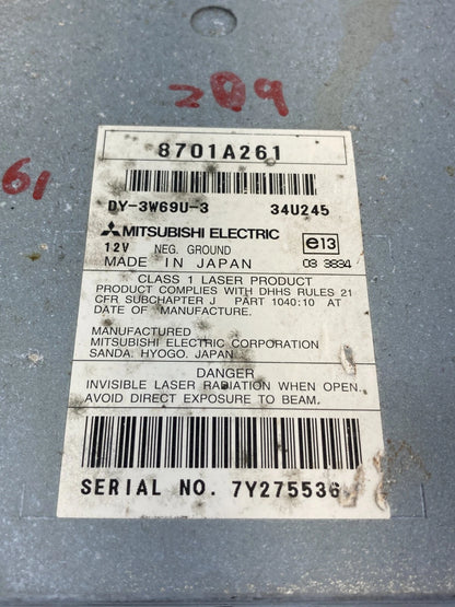 2007-2010 MITSUBISHI OUTLANDER RADIO STEREO AUDIO RECEIVER UNIT 8701A261 OEM