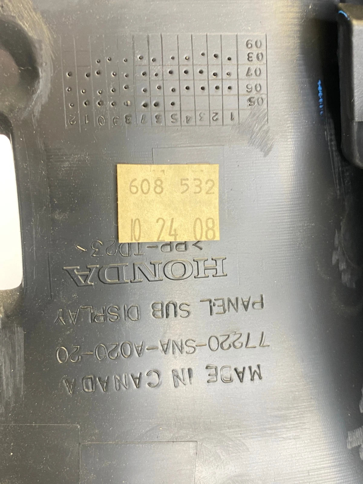 2006-2011 HONDA CIVIC DASH SPEEDOMETER BEZEL FRONT OEM FACTORY 77220-SNA-A020-20