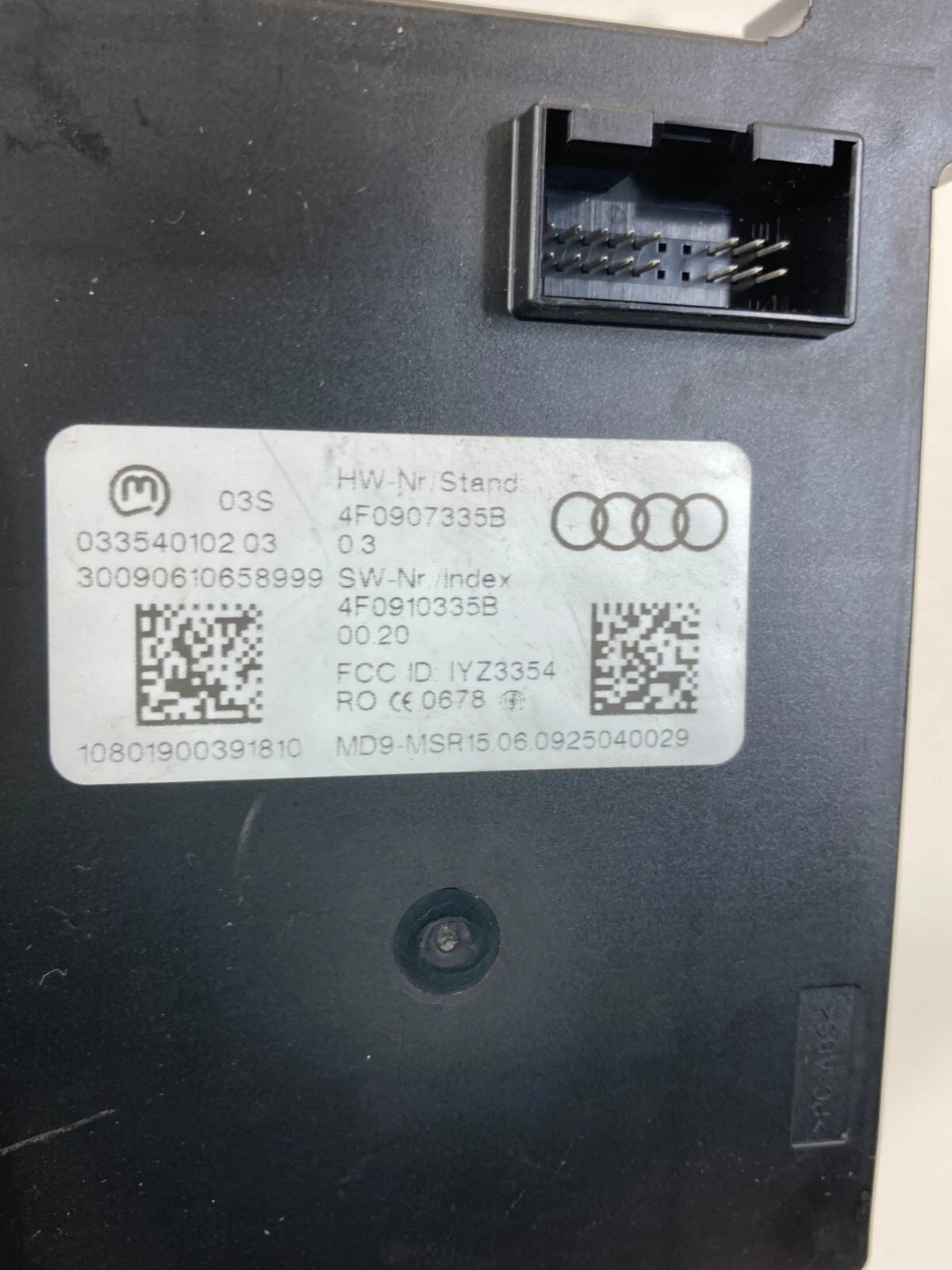 05-11 AUDI A6 QUATTRO KEYLESS ANTI THEFT ENTRY LOCKING CONTROL MODULE 4F0907335B