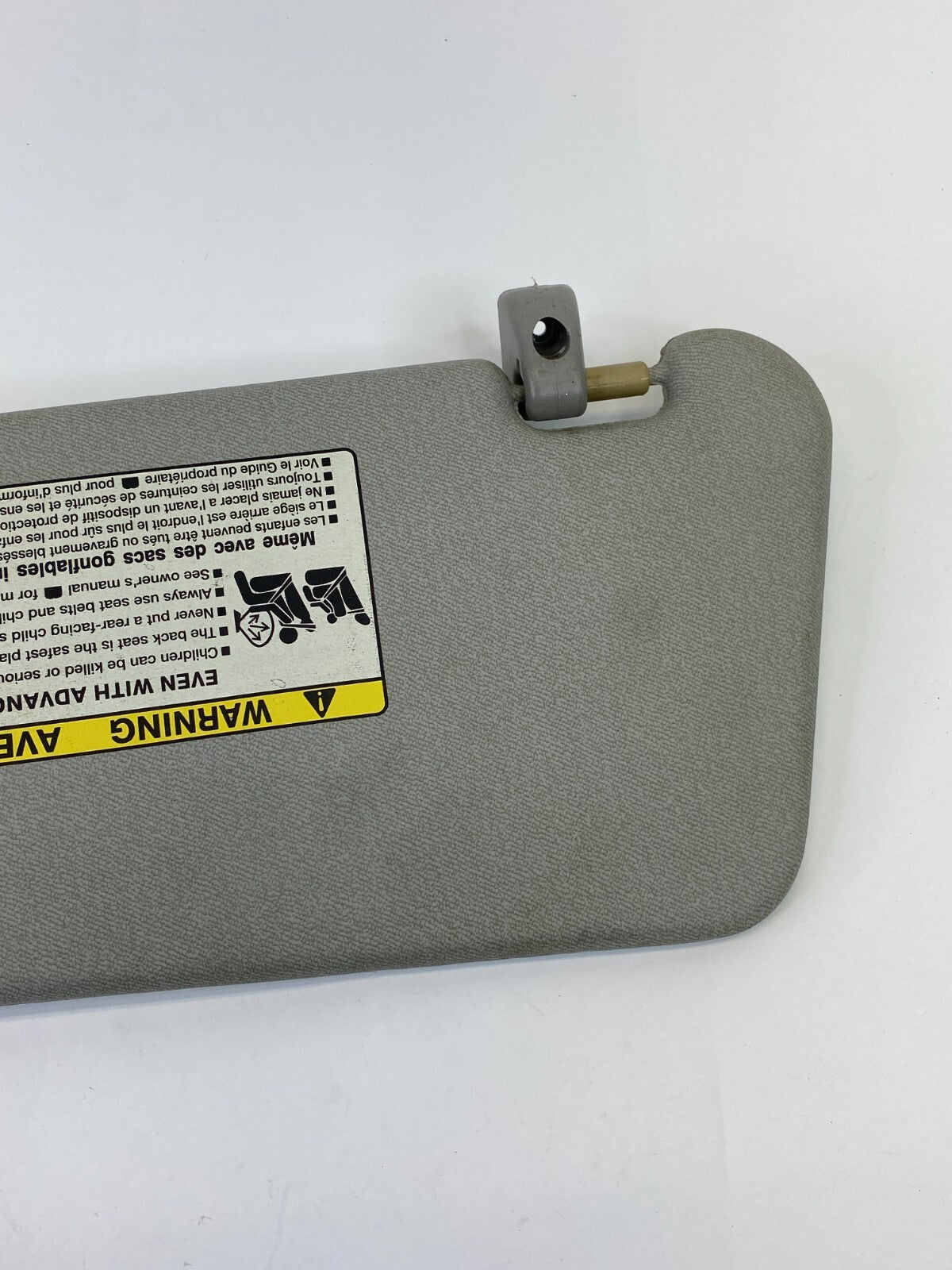 2006-2011 Chevrolet Aveo Right Passenger Sun Visor Sunvisor Grey w Clip OEM