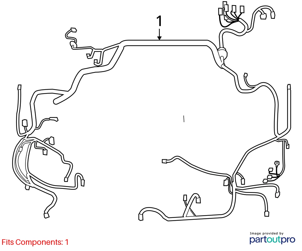 03 04 TOYOTA COROLLA REAR RIGHT SIDE DOOR WIRING HARNESS WIRE CABLE 8215302280