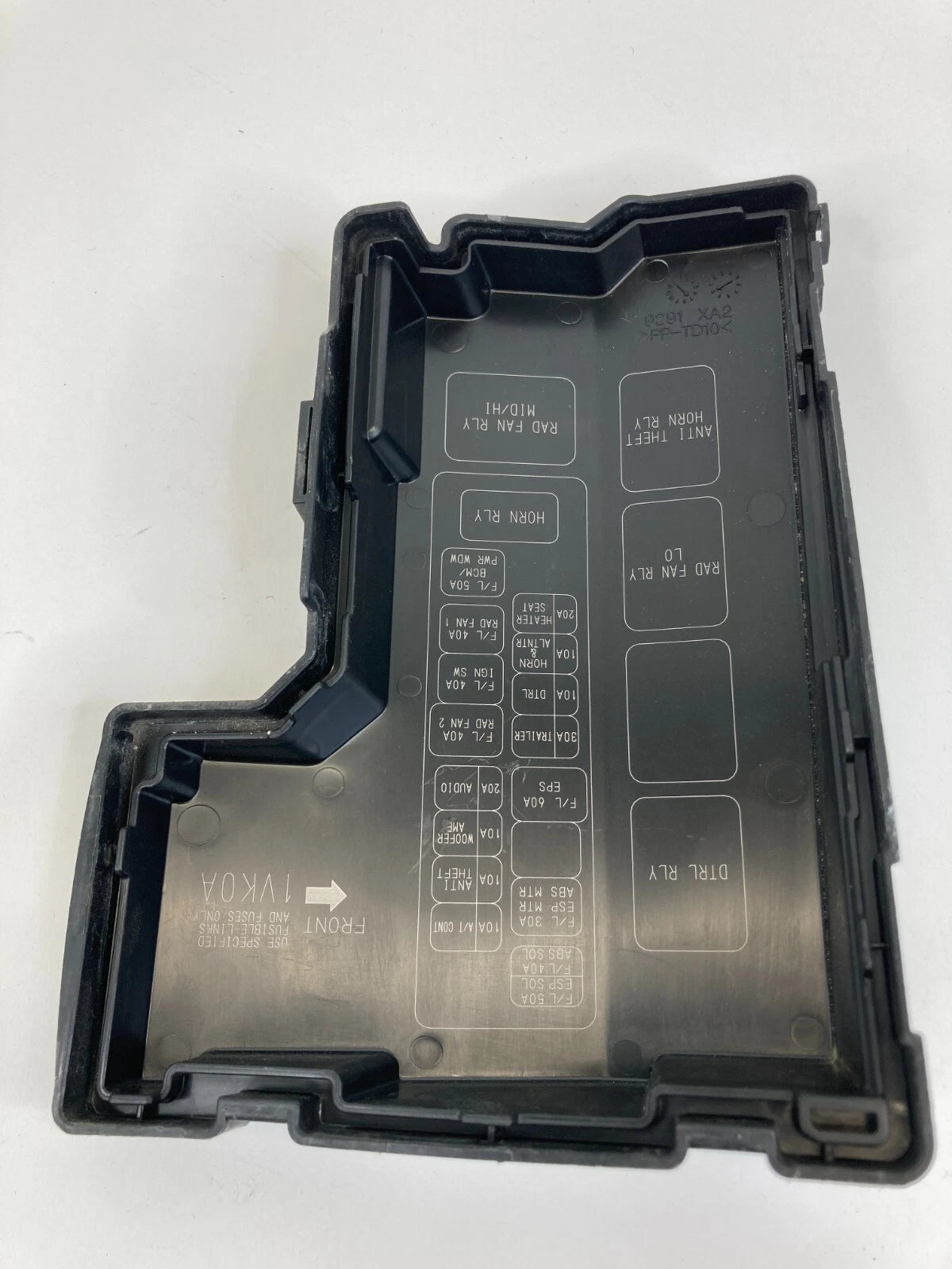 2011 11 NISSAN ROGUE UPPER FUSE BOX RELAY BOX COVER LID TRIM PANEL 9291-XA2 OEM