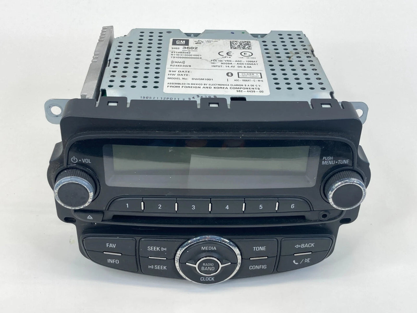 2013-2015 Chevrolet Sonic CD Player AM /FM Stereo Radio Control 9453-3602 OEM